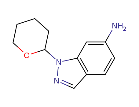 Molecular Structure of 1053655-59-6 (1-(Tetrahydro-pyran-2-yl)-1H-indazol-6-ylamine)
