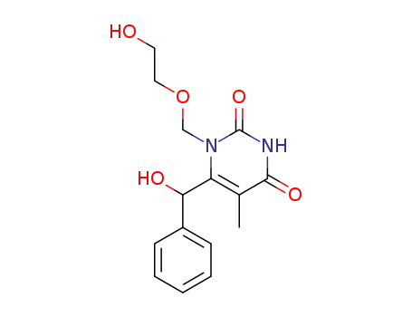 1-[(2-hydroxyethoxy)methyl]-6-[hydroxy(phenyl)methyl]-5-methylpyrimidine-2,4(1H,3H)-dione