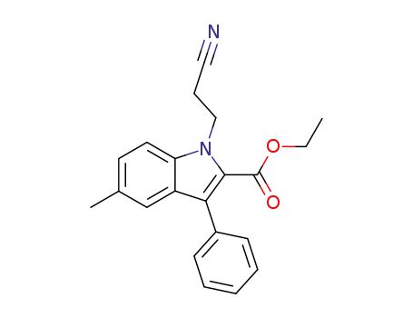 1-(2-Cyano-ethyl)-5-methyl-3-phenyl-1H-indole-2-carboxylic acid ethyl ester
