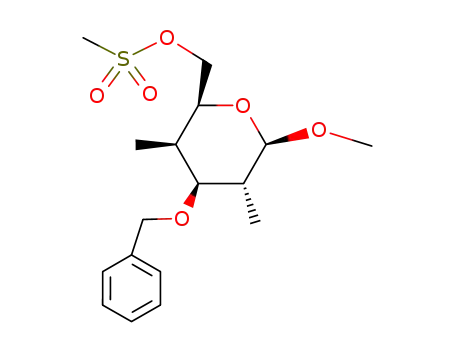 methyl 2,4-didesoxy-2,4-di-C-methyl-3-O-benzyl-6-O-mesyl-β-D-galactopyranoside
