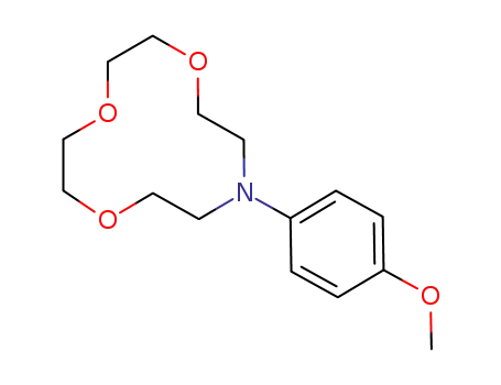 Molecular Structure of 96530-17-5 (1,4,7-Trioxa-10-azacyclododecane, 10-(4-methoxyphenyl)-)