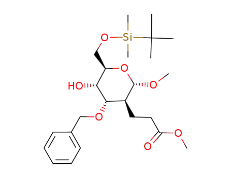 methyl 3-O-benzyl-6-O-t-butyldimethylsilyl-2-deoxy-2-C-(2-methoxycarbonylethyl)-α-D-altropyranoside