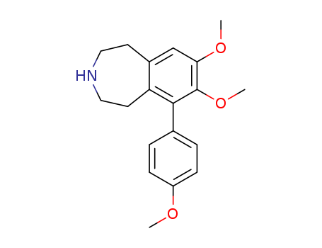 Molecular Structure of 103692-31-5 (1H-3-Benzazepine,
2,3,4,5-tetrahydro-7,8-dimethoxy-6-(4-methoxyphenyl)-)