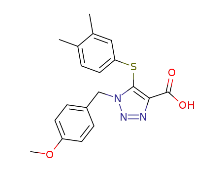 1H-1,2,3-Triazole-4-carboxylic acid,
5-[(3,4-dimethylphenyl)thio]-1-[(4-methoxyphenyl)methyl]-