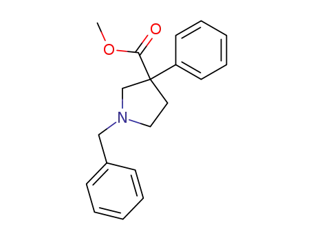 Molecular Structure of 124562-89-6 (Methyl 1-benzyl-3-phenylpyrrolidine-3-carboxylate)