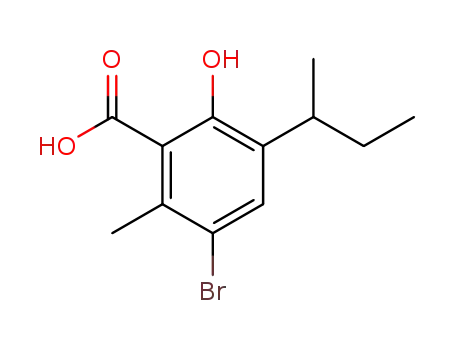 Benzoic acid, 3-bromo-6-hydroxy-2-methyl-5-(1-methylpropyl)-