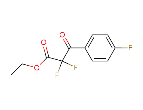 Molecular Structure of 2262-04-6 (ethyl 2,2-difluoro-3-(4-fluorophenyl)-3-oxopropanoate)