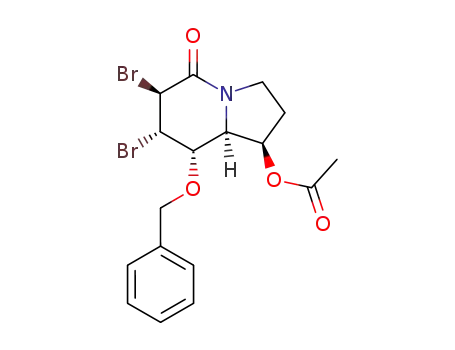 (1RS,6RS,7SR,8SR,8aSR)-1-Acetoxy-8-(benzyloxy)-6,7-dibromooctahydroindolizidin-5-one