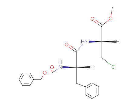 Molecular Structure of 62076-46-4 (L-Alanine, 3-chloro-N-[N-[(phenylmethoxy)carbonyl]-L-phenylalanyl]-,
methyl ester)