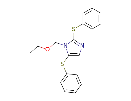 Molecular Structure of 86051-84-5 (1-ethoxymethyl-2,5-bis(phenylthio)imidazole)