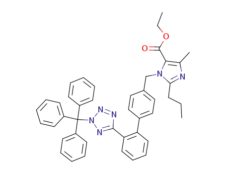 5-Methyl-2-propyl-3-[2'-(2-trityl-2H-tetrazol-5-yl)-biphenyl-4-ylmethyl]-3H-imidazole-4-carboxylic acid ethyl ester