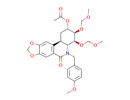 Acetic acid (2S,3R,4S,4aR,11bR)-5-(4-methoxy-benzyl)-3,4-bis-methoxymethoxy-6-oxo-1,2,3,4,4a,5,6,11b-octahydro-[1,3]dioxolo[4,5-j]phenanthridin-2-yl ester