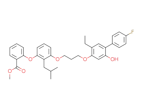 2-{3-[3-(5-Ethyl-4'-fluoro-2-hydroxy-biphenyl-4-yloxy)-propoxy]-2-isobutyl-phenoxy}-benzoic acid methyl ester