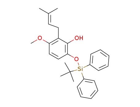 6-(tert-Butyl-diphenyl-silanyloxy)-3-methoxy-2-(3-methyl-but-2-enyl)-phenol