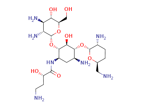 D-Streptamine,O-2,3-diamino-2,3-dideoxy-a-D-glucopyranosyl-(1&reg;6)-O-[2,6-diamino-2,3,4,6-tetradeoxy-a-D-erythro-hexopyranosyl-(1&reg;4)]-N1-(4-amino-2-hydroxy-1-oxobutyl)-2-deoxy-, (S)-(9CI)
