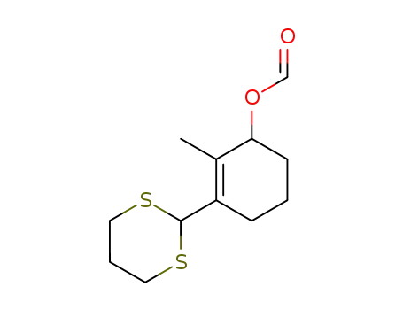 Molecular Structure of 194937-79-6 (2-Cyclohexen-1-ol, 3-(1,3-dithian-2-yl)-2-methyl-, formate)