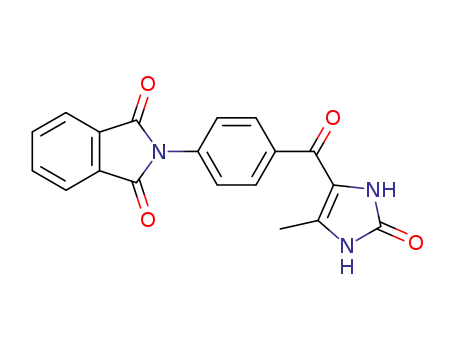 Molecular Structure of 173375-21-8 (1,3-Dihydro-5-methyl-4-(4-phthalimidobenzoyl)-3H-imidazol-2-one)