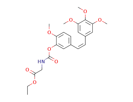{2-Methoxy-5-[(Z)-2-(3,4,5-trimethoxy-phenyl)-vinyl]-phenoxycarbonylamino}-acetic acid ethyl ester