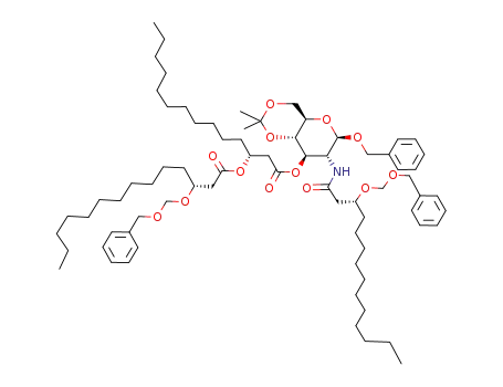 (R)-3-Benzyloxymethoxy-tetradecanoic acid (R)-1-[(4aR,6R,7R,8R,8aS)-6-benzyloxy-7-((R)-3-benzyloxymethoxy-tetradecanoylamino)-2,2-dimethyl-hexahydro-pyrano[3,2-d][1,3]dioxin-8-yloxycarbonylmethyl]-dodecyl ester