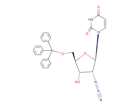 1-(2-azido-2-deoxy-5-O-(triphenylmethyl)-β-L-ribofuranosyl)pyrimidine-2,4(1H,3H)-dione