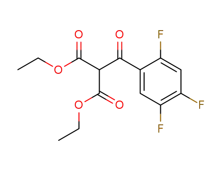 Molecular Structure of 104600-15-9 ((2,4,5-trifluorobenzoyl)propanedioic acid, diethyl ester)