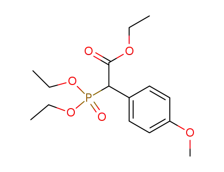 Molecular Structure of 152302-86-8 (Ethyl α-(diethoxyphosphinyl)-α-(4-methoxyphenyl)acetate)