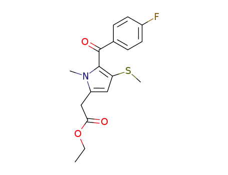 [5-(4-Fluoro-benzoyl)-1-methyl-4-methylsulfanyl-1H-pyrrol-2-yl]-acetic acid ethyl ester