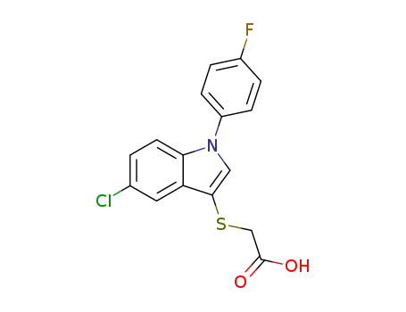2-[5-chloro-1-(4-fluorophenyl)-3-1H-indolylthio]acetic acid