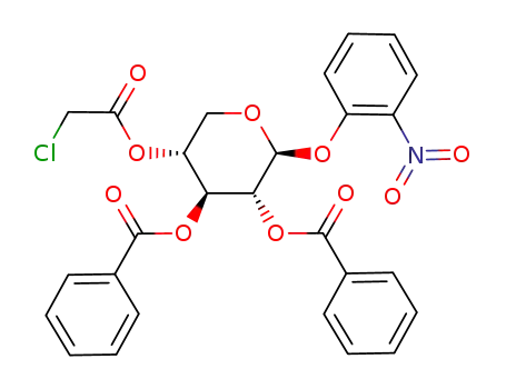 Molecular Structure of 173468-07-0 (2-nitrophenyl 2,3-di-O-benzoyl-4-O-chloroacetyl-β-D-xylopyranoside)