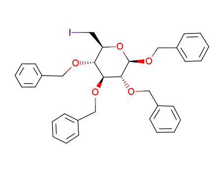 (2R,3R,4S,5S,6S)-2,3,4,5-Tetrakis-benzyloxy-6-iodomethyl-tetrahydro-pyran