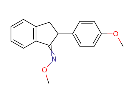 Molecular Structure of 145962-42-1 (2-(4-methoxyphenyl)-1-indanone oxime methyl ether)