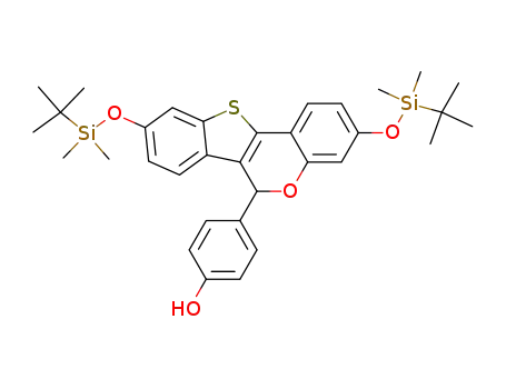 4-[3,9-Bis-(tert-butyl-dimethyl-silanyloxy)-6H-5-oxa-11-thia-benzo[a]fluoren-6-yl]-phenol