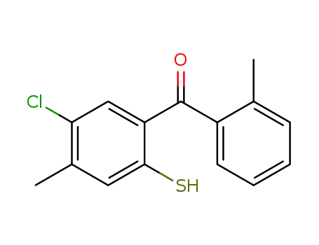 Molecular Structure of 170799-07-2 (5-chloro-4,2'-dimethyl-2-mercaptobenzophenone)