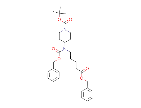 4-[[5-옥소-5-(페닐메톡시)펜틸][(페닐메톡시)카르보닐]아미노]-1-피페리딘카르복실산 1,1-디메틸에틸 에스테르
