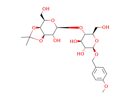 (2R,3R,4R,5S,6R)-5-((3aS,4R,6S,7R,7aR)-7-Hydroxy-4-hydroxymethyl-2,2-dimethyl-tetrahydro-[1,3]dioxolo[4,5-c]pyran-6-yloxy)-6-hydroxymethyl-2-(4-methoxy-benzyloxy)-tetrahydro-pyran-3,4-diol