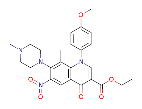 1-(4-Methoxy-phenyl)-8-methyl-7-(4-methyl-piperazin-1-yl)-6-nitro-4-oxo-1,4-dihydro-quinoline-3-carboxylic acid ethyl ester