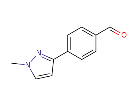 Molecular Structure of 179055-27-7 (4-(1-METHYL-1H-PYRAZOL-3-YL)BENZALDEHYDE)