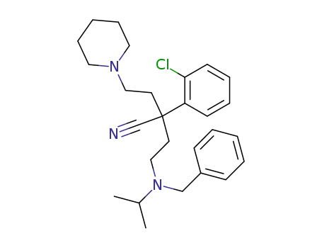 (+/-)-α-(2-chlorophenyl)-α-<2-<(1-methylethyl)(phenylmethyl)amino>ethyl>-1-piperidinebutanenitrile