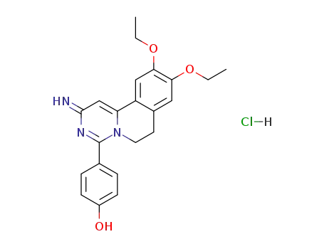 4-(9,10-Diethoxy-2-imino-6,7-dihydro-2H-pyrimido[6,1-a]isoquinolin-4-yl)-phenol; hydrochloride