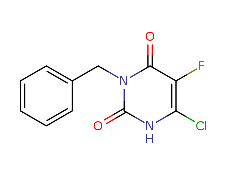 2,4(1H,3H)-Pyrimidinedione, 6-chloro-5-fluoro-3-(phenylmethyl)-