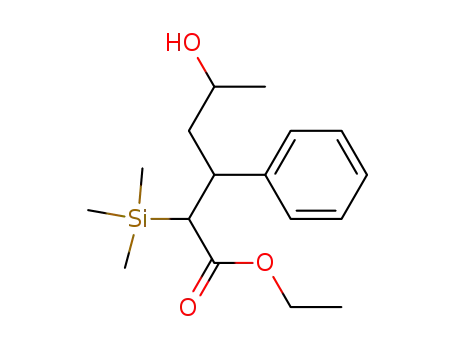 Molecular Structure of 111023-00-8 (ethyl 5-hydroxy-2-trimethylsilyl-3-phenylhexanoate)