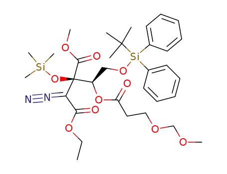 4-ethyl 1-methyl [2R,2(1R)]-2-[2-(tert-butyldiphenylsilyl)oxy-1-[3-(methoxymethoxy)propionyl]oxyethyl]-3-diazo-2-(trimethylsilyl)oxybutanedioate