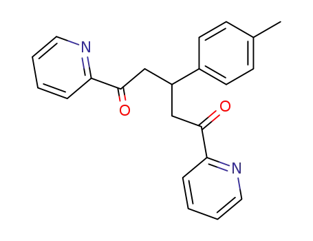 Molecular Structure of 209114-52-3 (1,5-di(2-pyridinyl)-3-p-tolylpentane-1,5-dione)