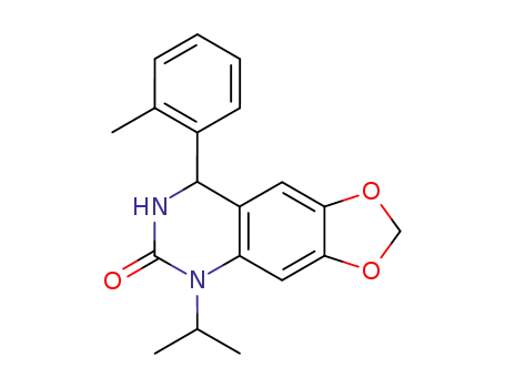 Molecular Structure of 33095-84-0 (1-isopropyl-4-(o-methylphenyl)-6,7-methylenedioxy-3,4-dihydro-2(1H)-quinazolinone)