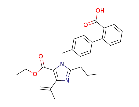 Molecular Structure of 172875-80-8 (3-(2'-Carboxy-biphenyl-4-ylmethyl)-5-isopropenyl-2-propyl-3H-imidazole-4-carboxylic acid ethyl ester)