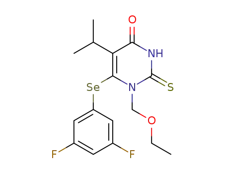 4(1H)-Pyrimidinone, 6-((3,5-difluorophenyl)seleno)-1-(ethoxymethyl)-2,3-dihydro-5-(1-methylethyl)-2-thioxo-