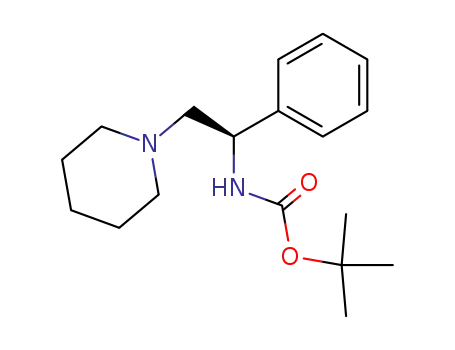 Carbamic acid, [1-phenyl-2-(1-piperidinyl)ethyl]-, 1,1-dimethylethyl
ester, (R)-
