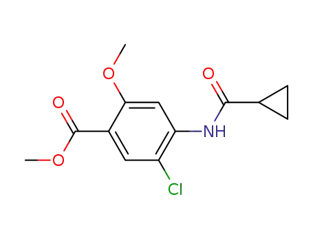 5-Chloro-4-(cyclopropanecarbonyl-amino)-2-methoxy-benzoic acid methyl ester