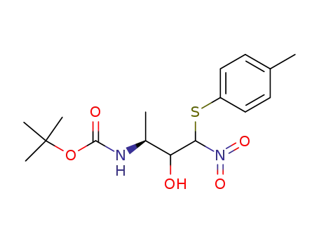 Carbamic acid,
[(1S)-2-hydroxy-1-methyl-3-[(4-methylphenyl)thio]-3-nitropropyl]-,
1,1-dimethylethyl ester
