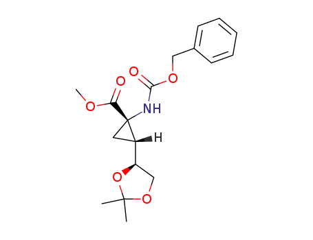 methyl (1S,2R,4'S)-(-)-1-N-benzyloxycarbonylamino-2-(2',2'-dimethyl-1',3'-dioxolan-4'-yl)cyclopropanecarboxylate